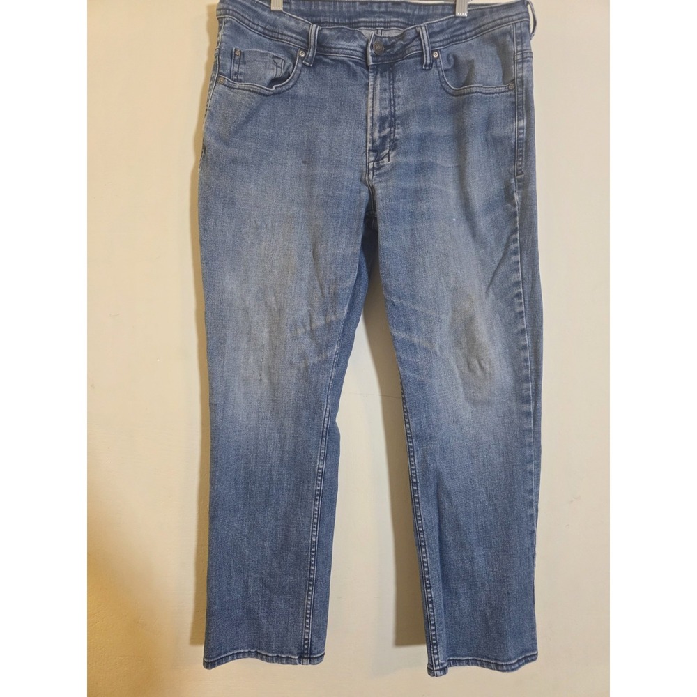 Buffalo David Bitton‎ Jackson-X Straight Stretch 36x30 Blue Denim Jeans**Read**